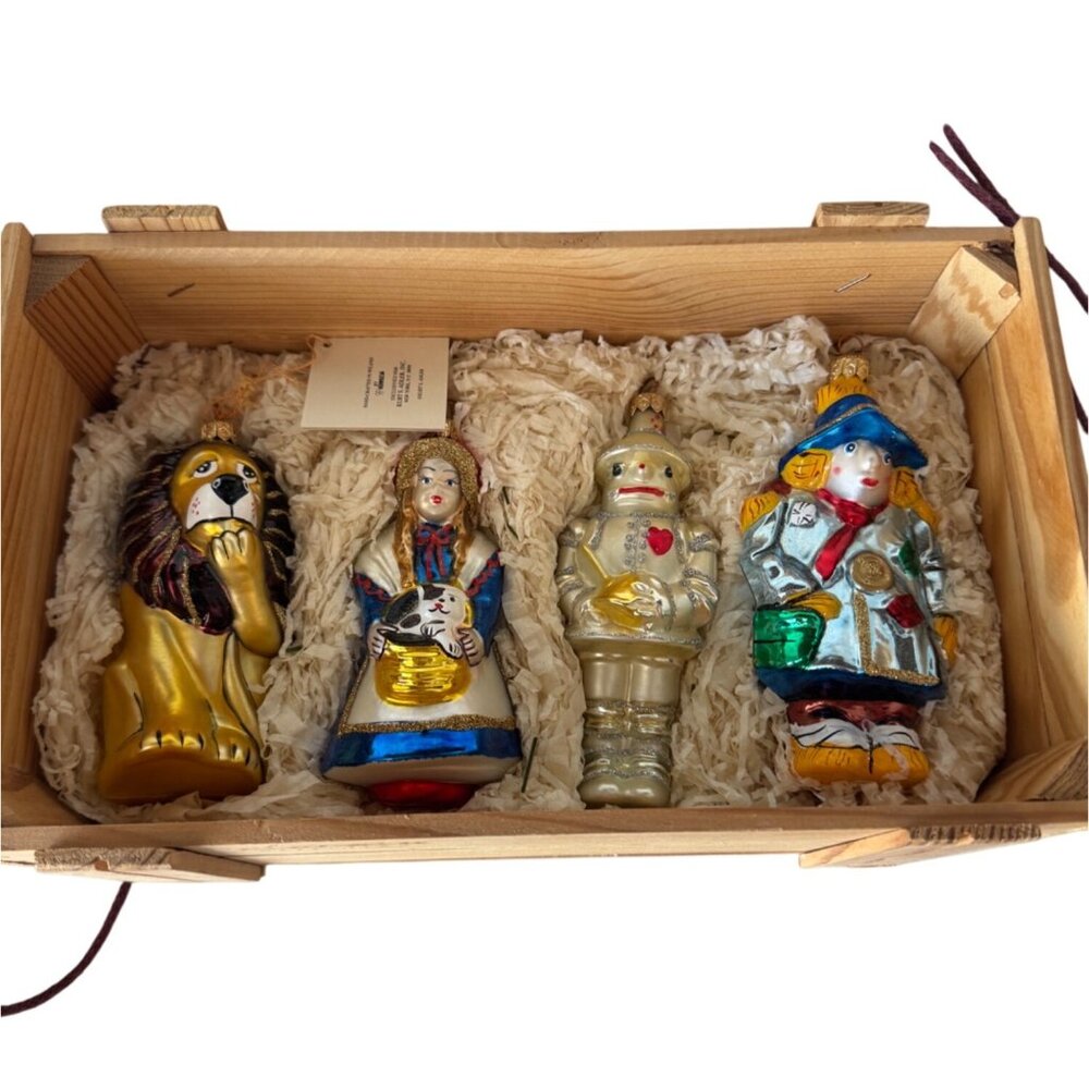Vintage Kurt S. Adler Polonaise Wizard Of Oz Glass Ornament Set Handcrafted Pola - Picture 3 of 15